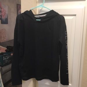 Bebe Sport black long sleeve hooded top